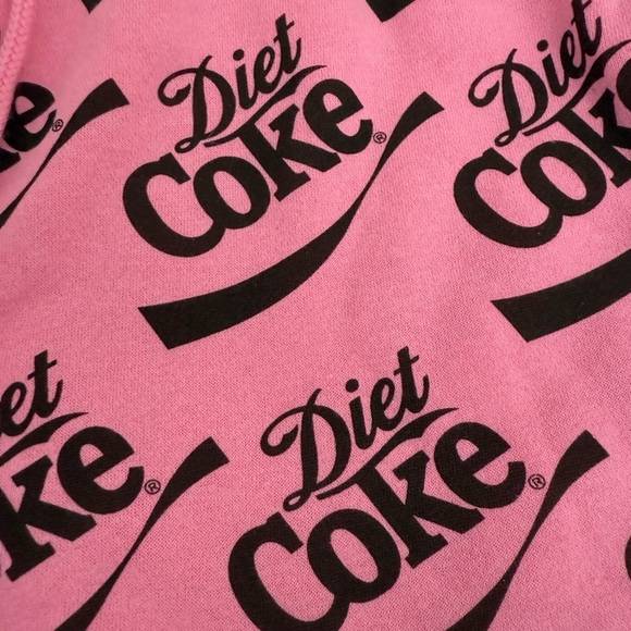 NWT Women’s Diet Coke Fleece Shorts Pink Shorts L - Picture 5 of 7